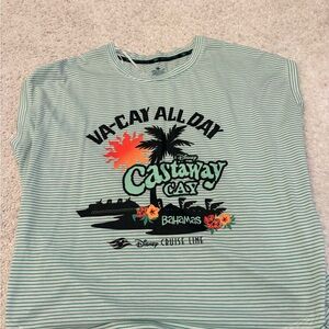 Disney Cruise Line Striped Tee in Mint Green and White